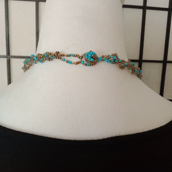 MULTI-COLOR 4-Strand Beaded Tieback Fashion 30" Necklace - Picture 4 of 5